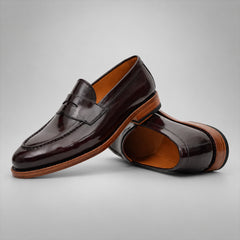 PASCH 267113A Dark Brown shell cordovan footwear, stacked view