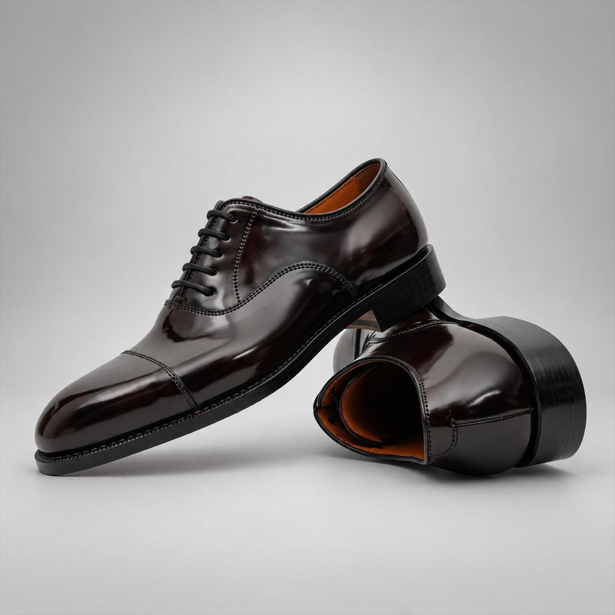 PASCH 267114A Dark Brown shell cordovan footwear, stacked view