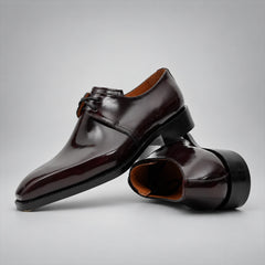 PASCH 267116A Dark Brown shell cordovan footwear, stacked view
