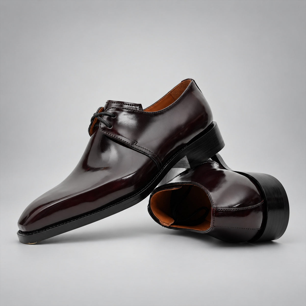 PASCH 267116A Dark Brown shell cordovan footwear, stacked view