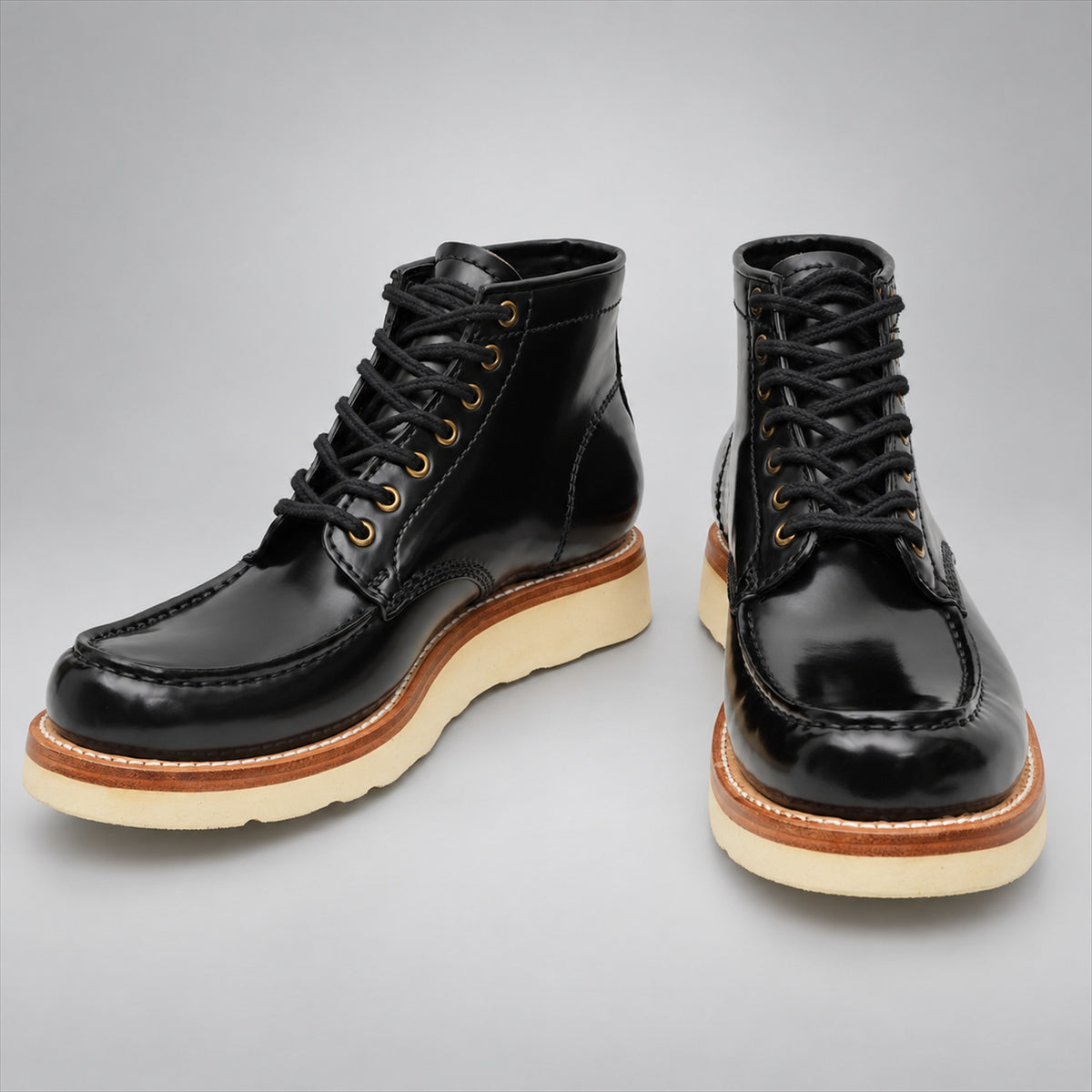 PASCH 267129B Black shell cordovan footwear, alternate pair view