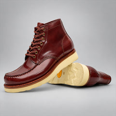 PASCH 267129C Brown shell cordovan footwear, stacked view