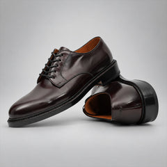 PASCH 267130A Dark Brown shell cordovan footwear, stacked view