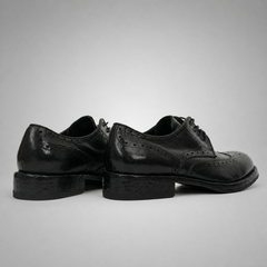 PASCH Ashford Washed & Dyed Wingtip Derby in Black