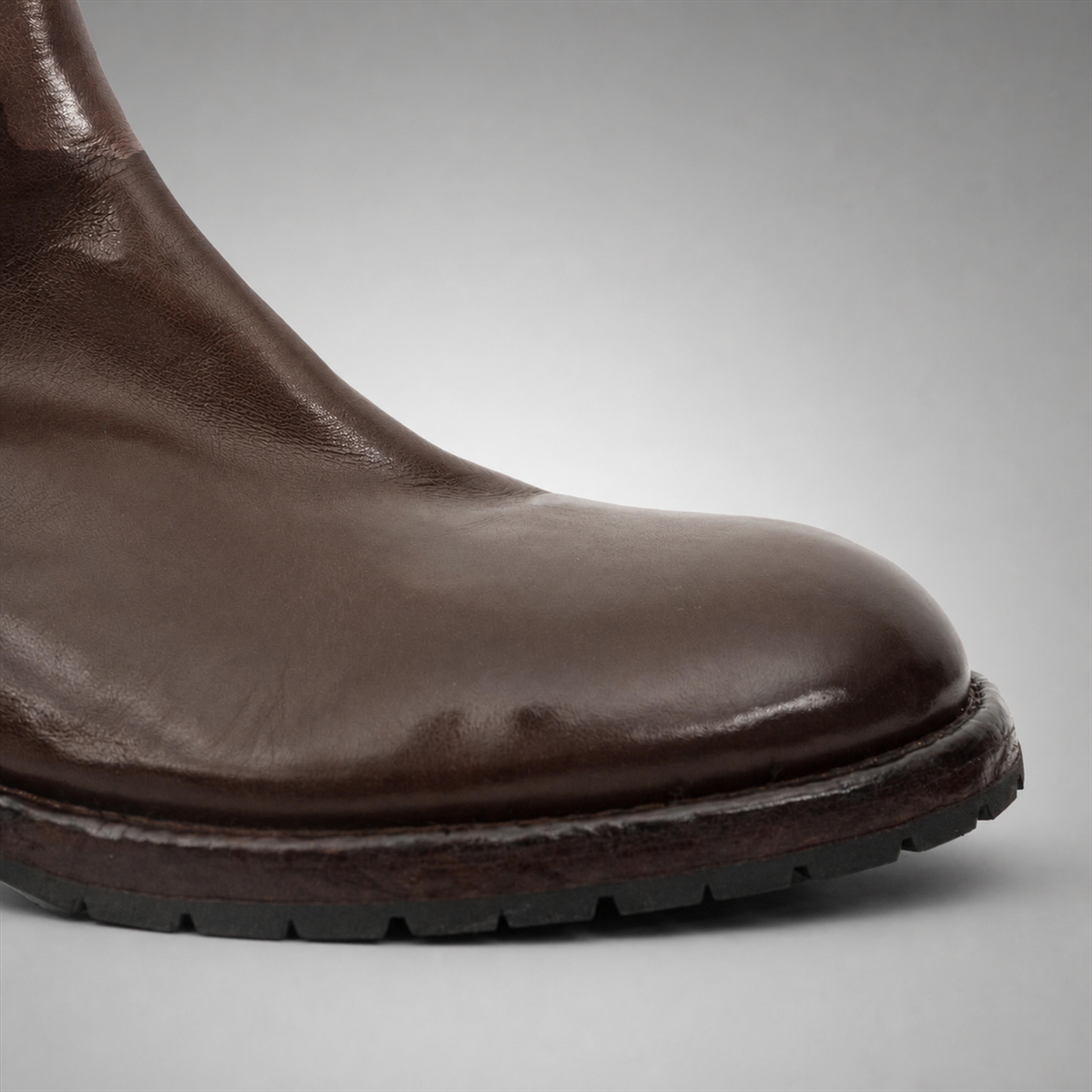 PASCH Regent Chelsea boot in coffee brown water-washed leather