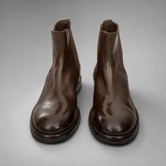 PASCH Regent Chelsea boot in coffee brown water-washed leather