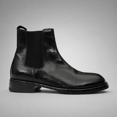 PASCH Regent Chelsea boot in black water-washed leather