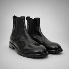 PASCH Regent Chelsea boot in black water-washed leather