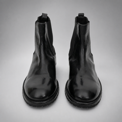 PASCH Regent Chelsea boot in black water-washed leather