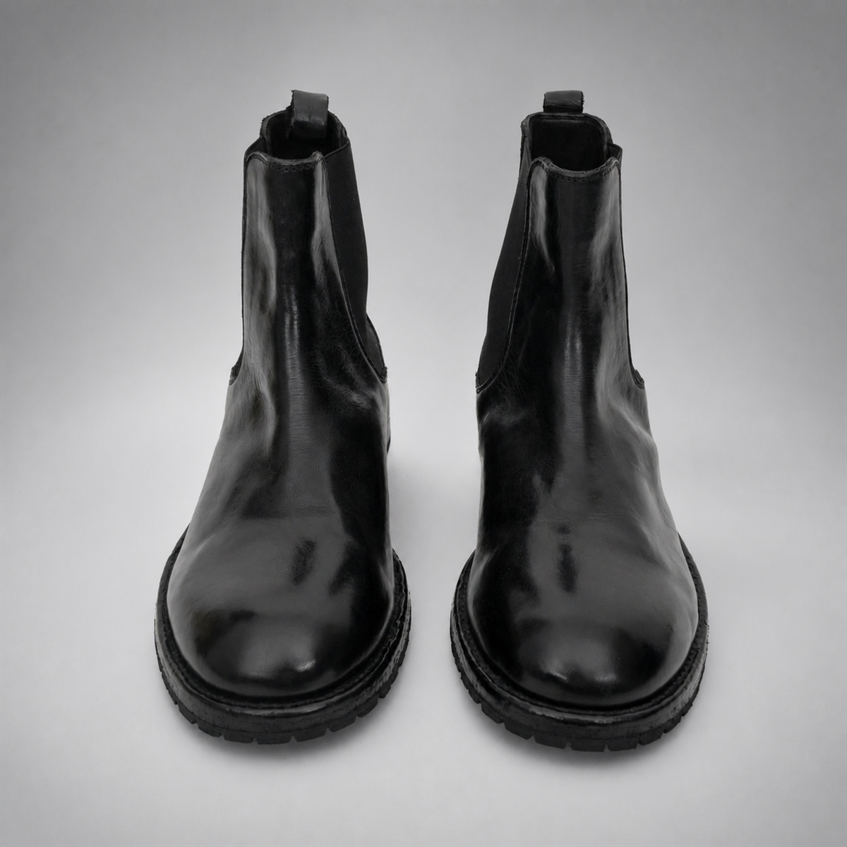 PASCH Regent Chelsea boot in black water-washed leather
