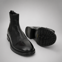 PASCH Regent Chelsea boot in black water-washed leather