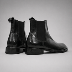 PASCH Regent Chelsea boot in black water-washed leather
