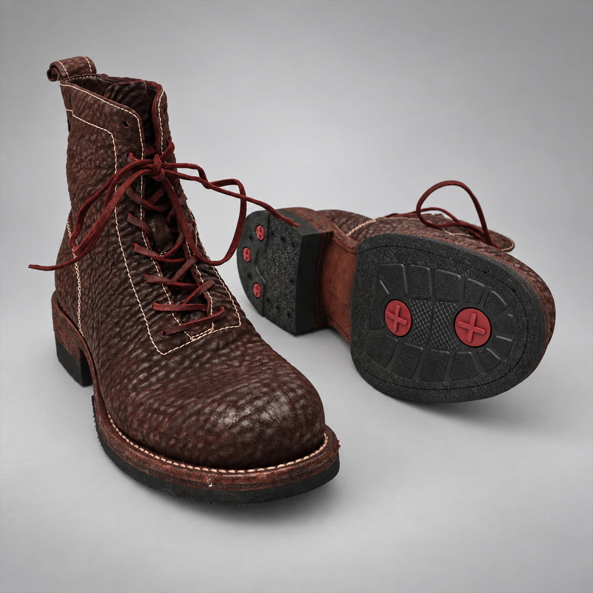PASCH 262323A Coffee shell cordovan boots, 262323A-06-outsole