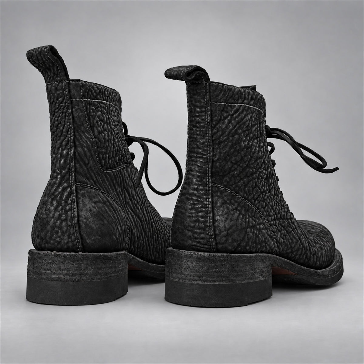 PASCH 262323B Black shell cordovan boots, 262323B-05-back