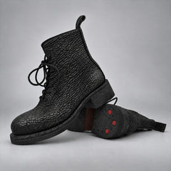 PASCH 262323B Black shell cordovan boots, 262323B-08-stack