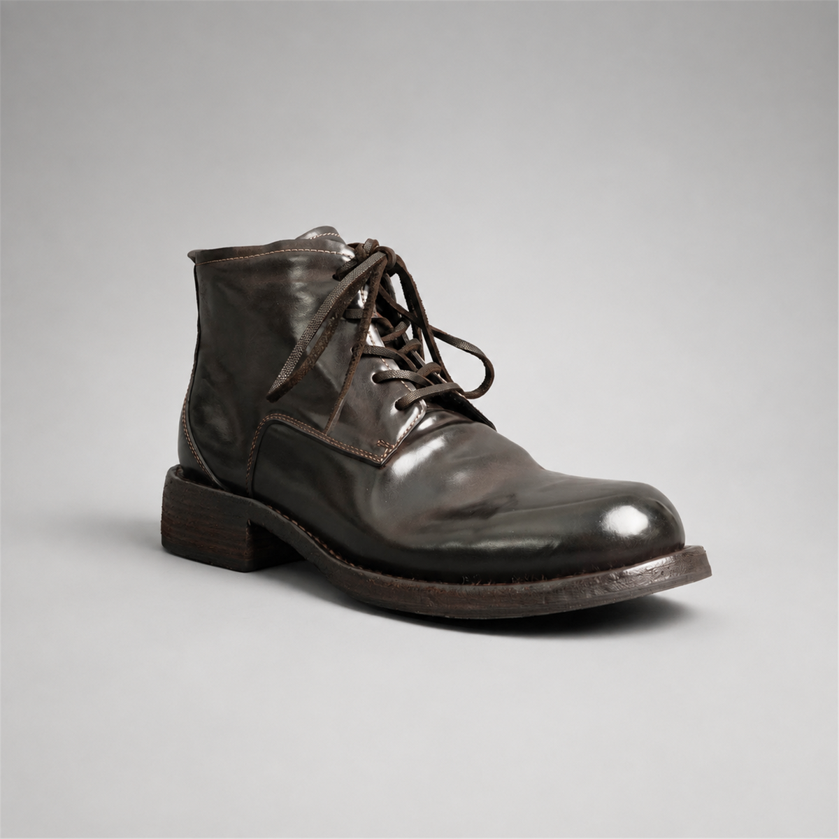PASCH Stanton Object-Dyed Service Boot in Coffee Brown Shell Cordovan
