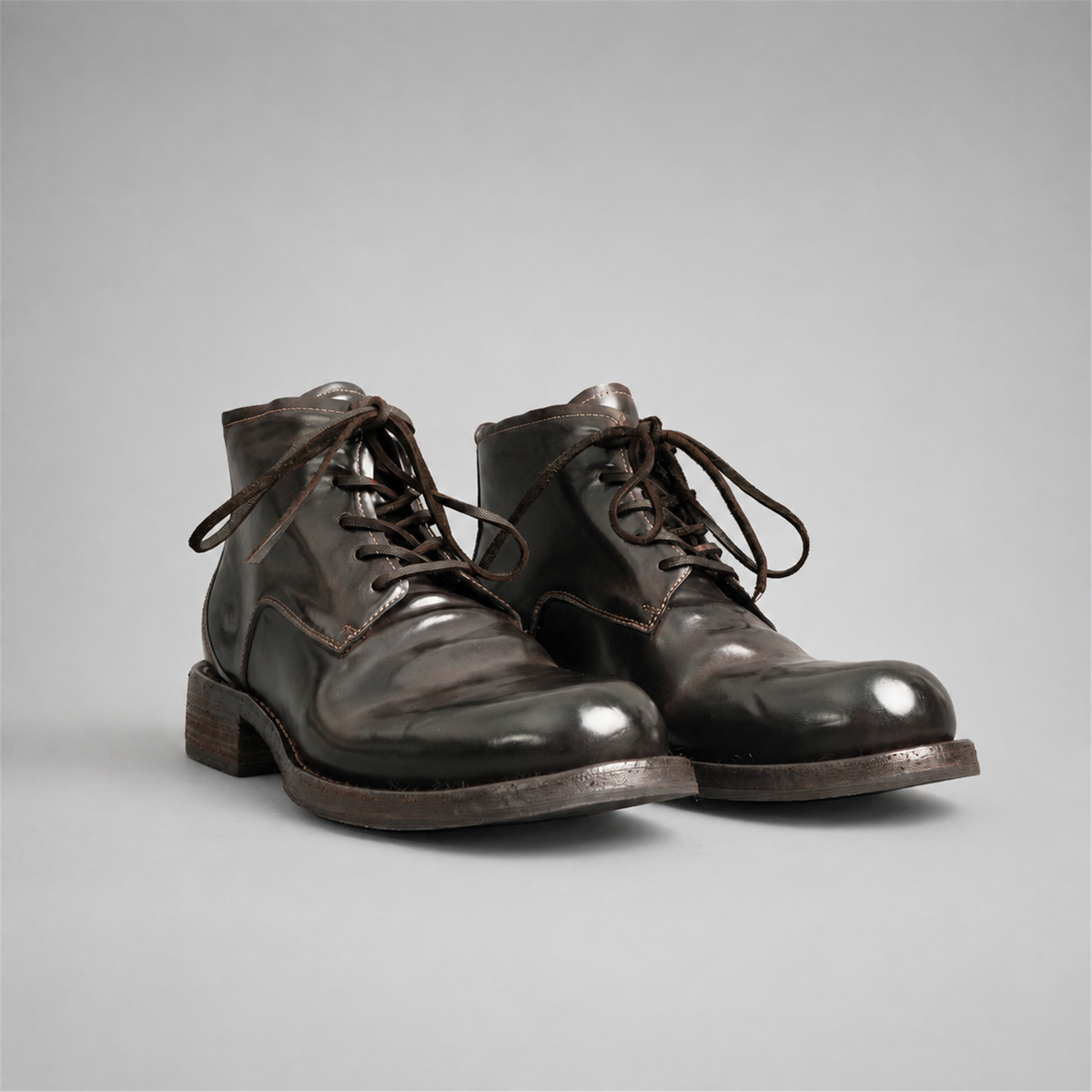 PASCH Stanton Object-Dyed Service Boot in Coffee Brown Shell Cordovan