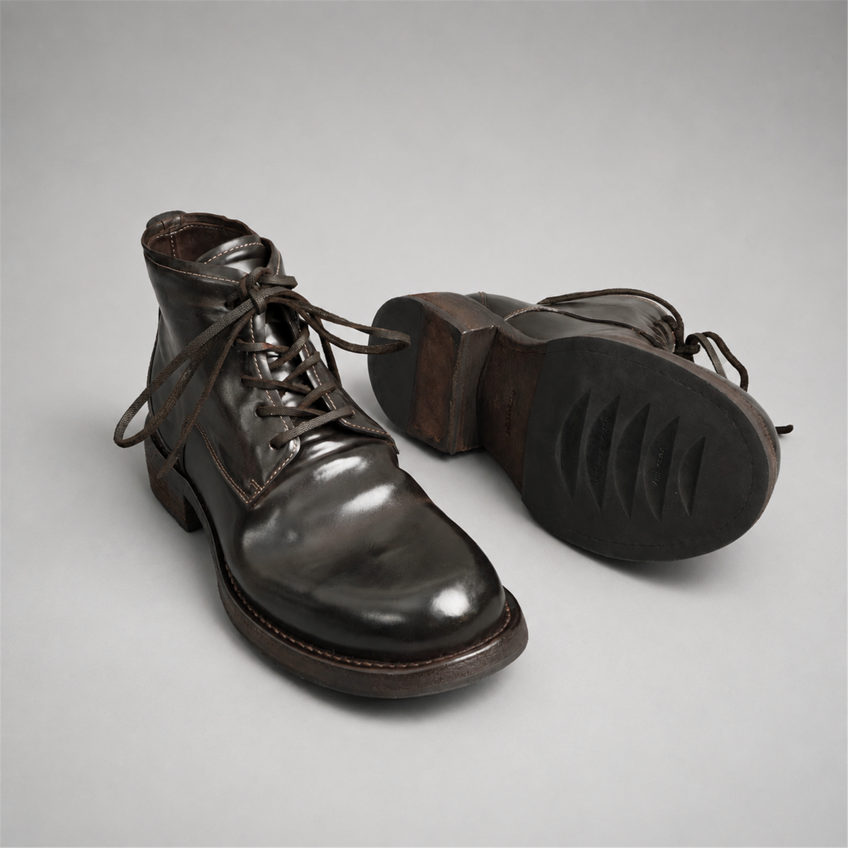 PASCH Stanton Object-Dyed Service Boot in Coffee Brown Shell Cordovan