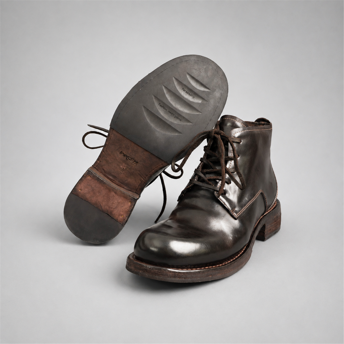 PASCH Stanton Object-Dyed Service Boot in Coffee Brown Shell Cordovan