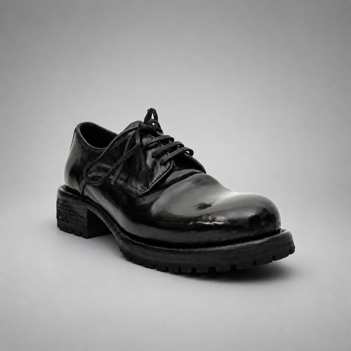PASCH Hudson Plain-Toe Derby in Black Shell Cordovan