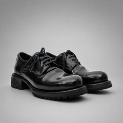 PASCH Hudson Plain-Toe Derby in Black Shell Cordovan