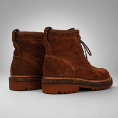 PASCH Quarry Cap-Toe Service Boot in Brown Leather