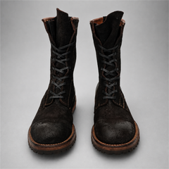 PASCH Ridgeway Tall Lace-Up Boot in Coffee Brown Leather