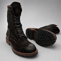 PASCH Ridgeway Tall Lace-Up Boot in Coffee Brown Leather