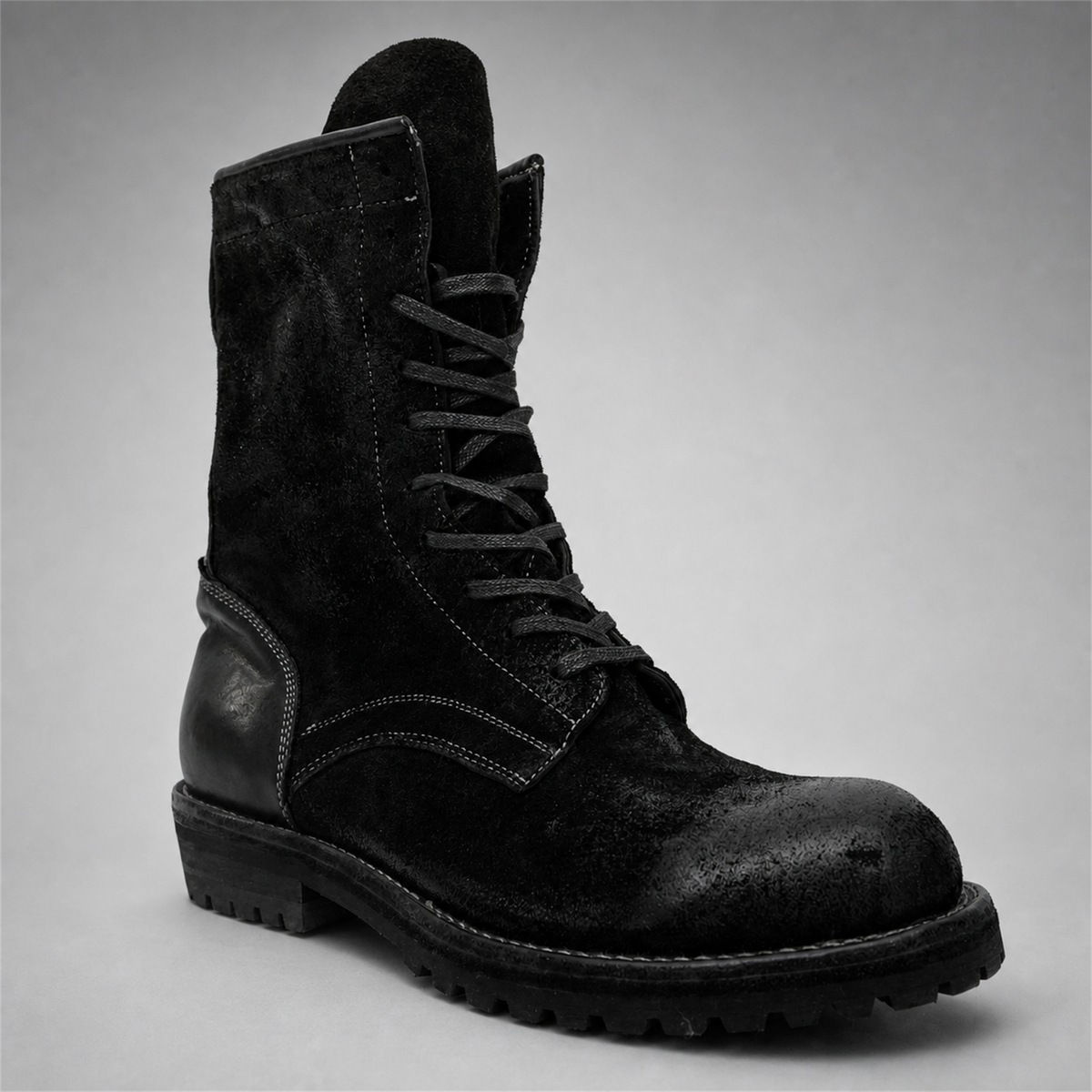 PASCH Ridgeway Tall Lace-Up Boot in Black Leather