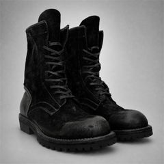 PASCH Ridgeway Tall Lace-Up Boot in Black Leather
