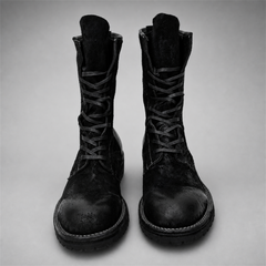 PASCH Ridgeway Tall Lace-Up Boot in Black Leather