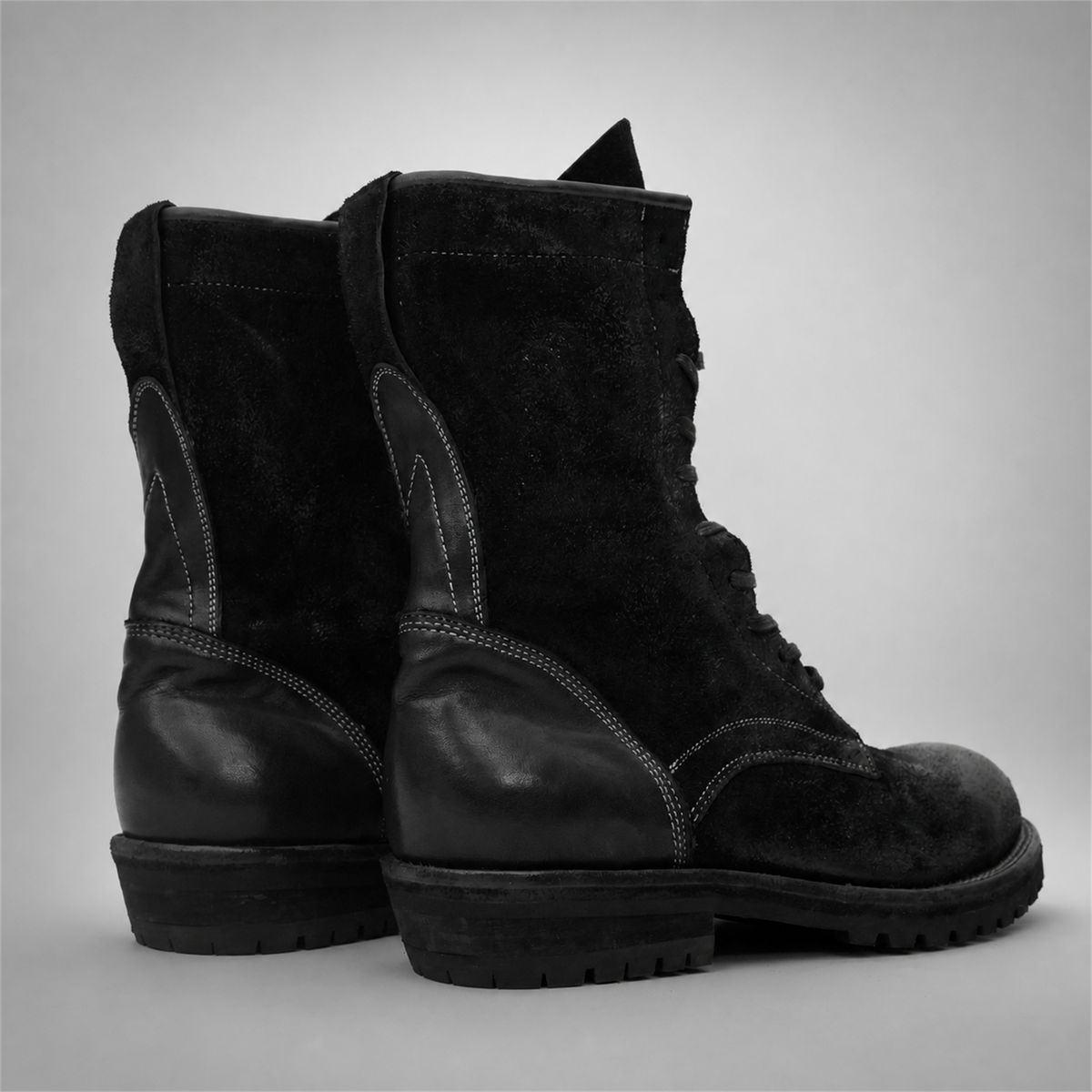 PASCH Ridgeway Tall Lace-Up Boot in Black Leather