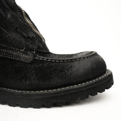 PASCH Ironwood Tall Moc-Toe Boot in Black Leather