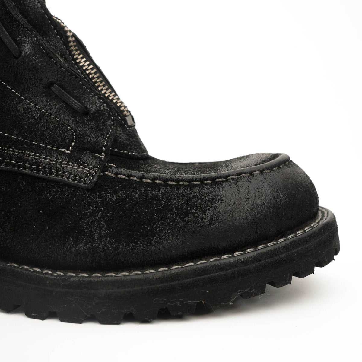 PASCH Ironwood Tall Moc-Toe Boot in Black Leather