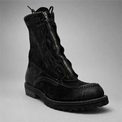PASCH Ironwood Tall Moc-Toe Boot in Black Leather