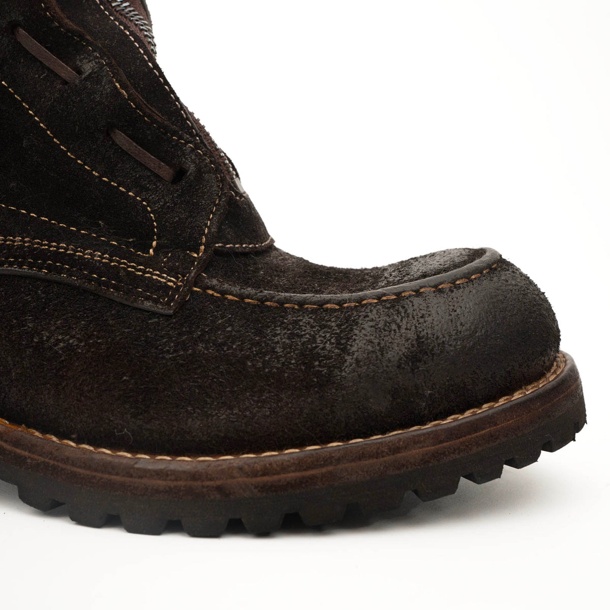 PASCH Ironwood Tall Moc-Toe Boot in Coffee Brown Leather