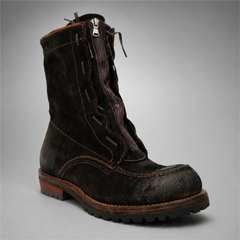 PASCH Ironwood Tall Moc-Toe Boot in Coffee Brown Leather