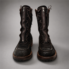 PASCH Ironwood Tall Moc-Toe Boot in Coffee Brown Leather