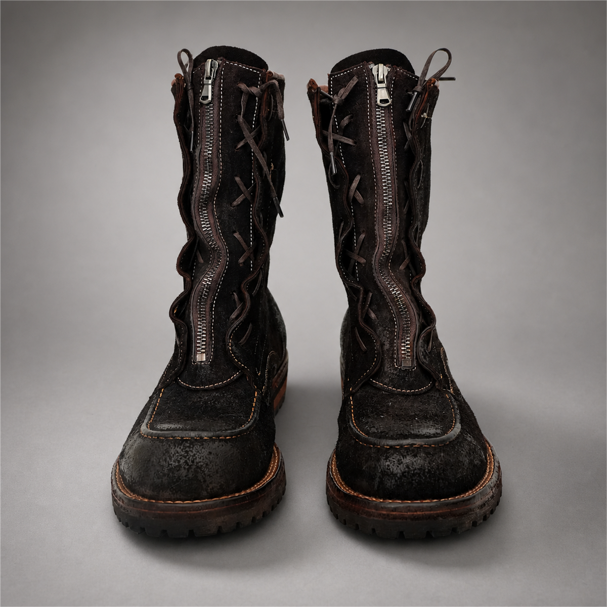 PASCH Ironwood Tall Moc-Toe Boot in Coffee Brown Leather