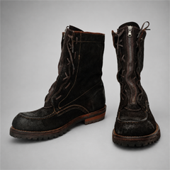 PASCH Ironwood Tall Moc-Toe Boot in Coffee Brown Leather