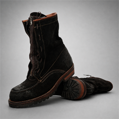 PASCH Ironwood Tall Moc-Toe Boot in Coffee Brown Leather