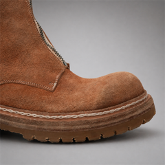 PASCH Vanguard Front-Zip Boot in Caramel Brown Leather