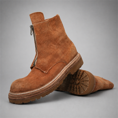 PASCH Vanguard Front-Zip Boot in Caramel Brown Leather
