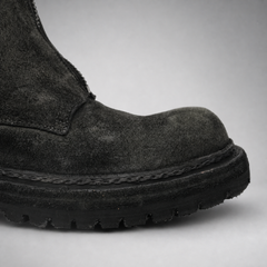 PASCH Vanguard Front-Zip Boot in Charcoal Black Leather