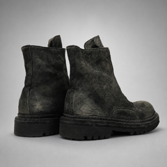 PASCH Vanguard Front-Zip Boot in Charcoal Black Leather