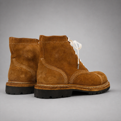 PASCH Hawthorne Cap-Toe Service Boot in Rust Brown Leather