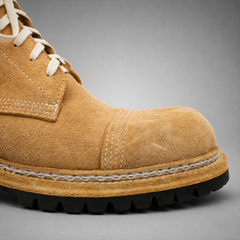 PASCH Hawthorne Cap-Toe Service Boot in Caramel Brown Leather