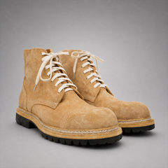 PASCH Hawthorne Cap-Toe Service Boot in Caramel Brown Leather