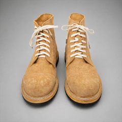 PASCH Hawthorne Cap-Toe Service Boot in Caramel Brown Leather
