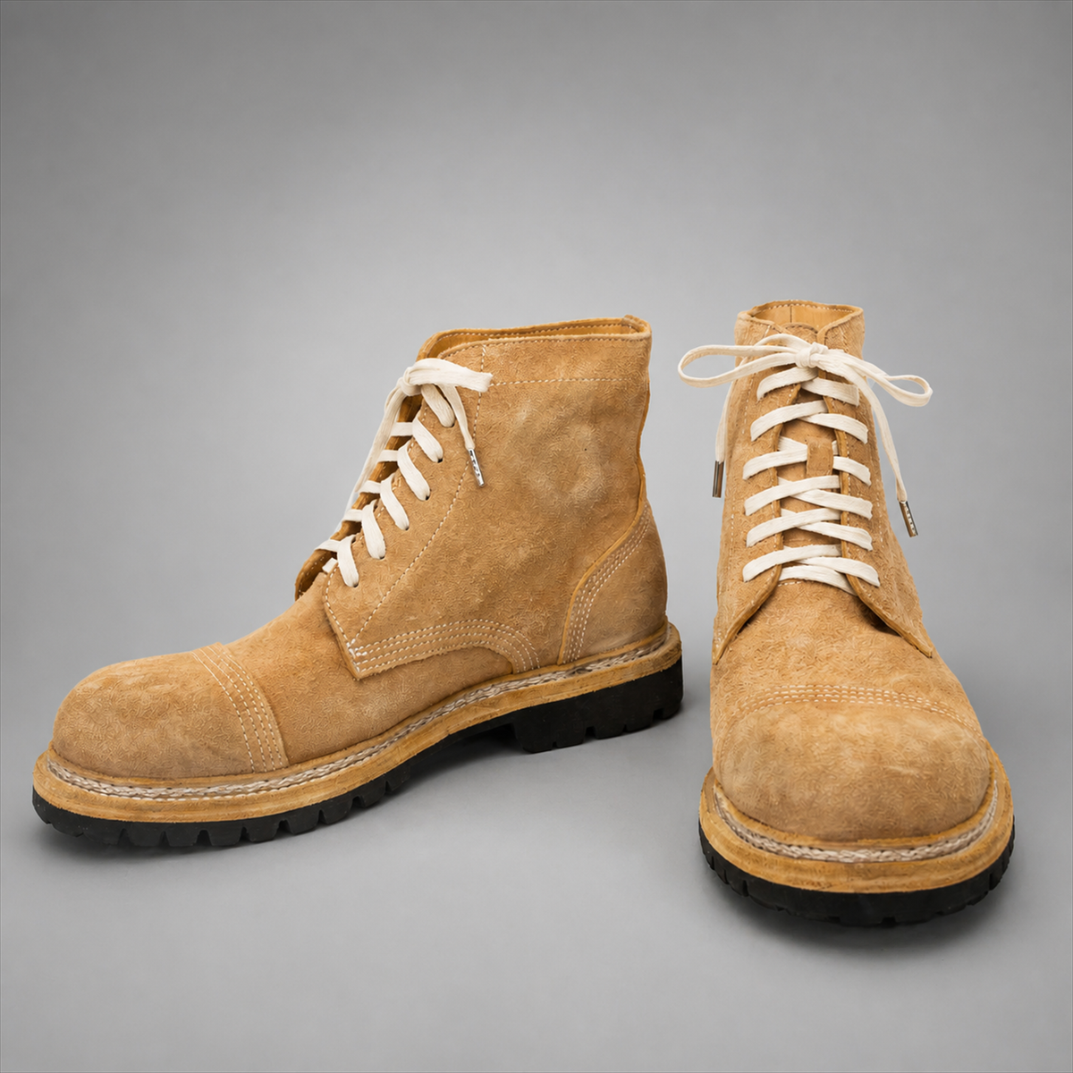PASCH Hawthorne Cap-Toe Service Boot in Caramel Brown Leather
